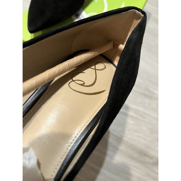 Sam Edelman Hazel Black Suede Women 7.5 Stiletto Pointed Toe Pumps Heels - Picture 10 of 10